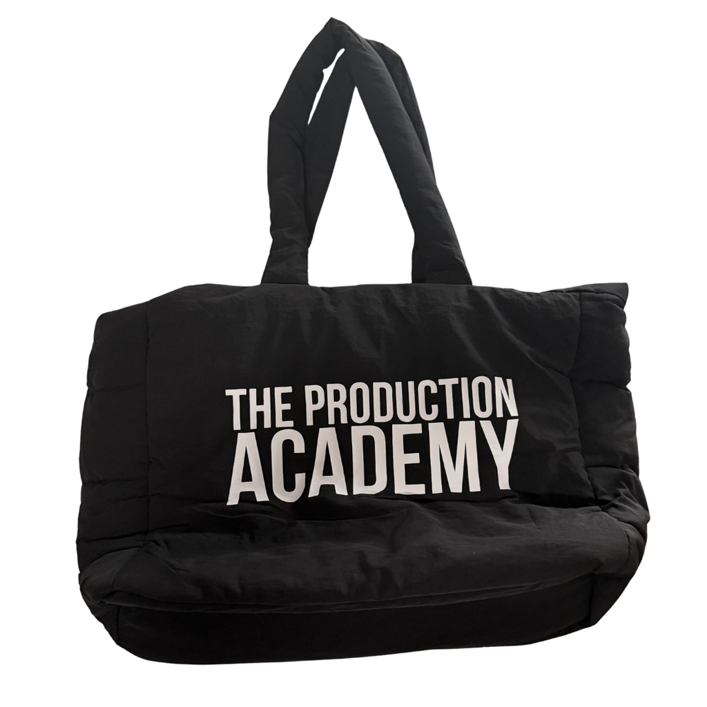 TPA Puffer Bag V2.0 - Black with White Writing