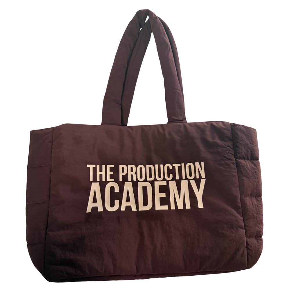 TPA Puffer Bag V2.0 - Burgundy with Cream Writing